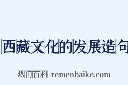 西藏文化的发展造句是什么意思的图片